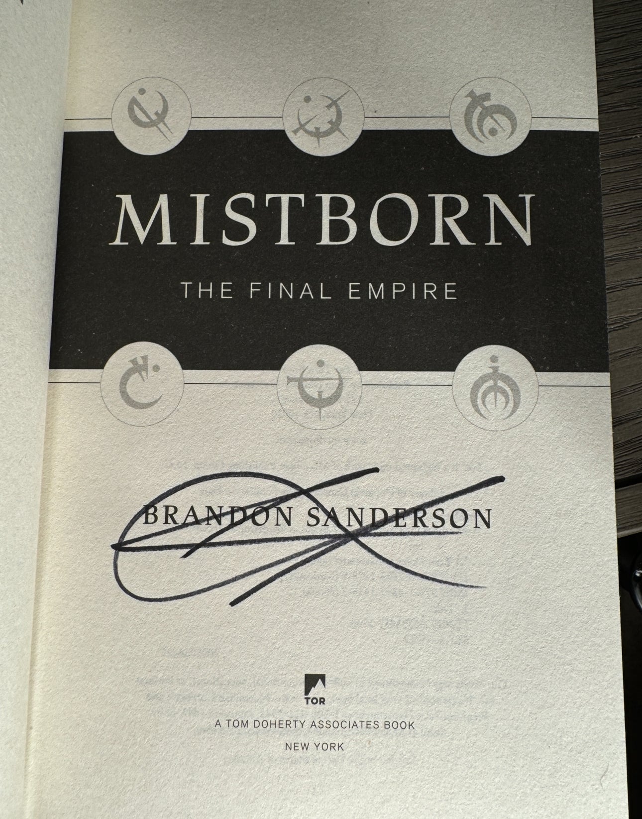 SIGNED Mistborn The Final Empire by Brandon Sanderson